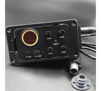 Trasduttore Pickup Schermo Rotondo Preamplificatore Per Chitarra Acustica Equalizzatore EQ A 4 Bande Con Pickup Piezoelettrico Per Chitarra Da Viaggio Da 36 "38"(Bk 1)