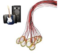 Trasduttore piezoelettrico a disco, elementi piezoelettrici a contatto con fili da 24,9 cm, elementi cicalino per strumenti acustici, pickup per ukulele