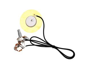 Trasduttore piezoelettrico precablato in metallo, amplificatore pickup, riduzione del rumore, facile installazione, accessorio per strumenti a corda come chitarra, mandolino, violino