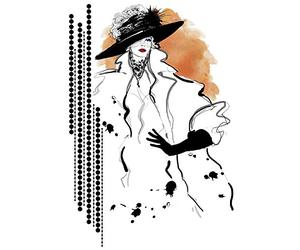 Trasferibile a caldo | Trasferibile per stirare | Termoadesivo applicabile con ferro da stiro | Per decorare tessuti come magliette, borse, federe | Motivo: donna fashion, moda, gentildonna