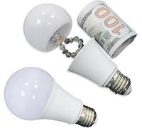 Trasferimento a lampadina bianca per nascondere denaro, chiavi di denaro, gioielli, contanti, scomparto nascosto per lampadine, sicurezza, sicurezza e sicurezza, cassaforte diversiva e accessori