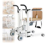 Trasferimento Idraulico Del Paziente, Sollevatore Idraulico per Pazienti Sollevatore Disabili Regolabile in Altezza Con Schienale Diviso a 180° Con Vasino Portatile, Fino a 200 Kg