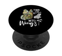 Trasforma i tuoi sogni in ali citazione ispiratrice farfalla PopSockets PopGrip Adesivo