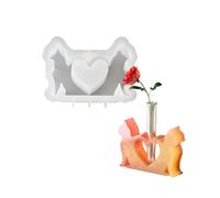 Trasforma i tuoi spazi con stampi in resina fatti a mano a forma di gatti per piccoli vasi di piante Stampi per decorazione scrivania da ufficio Stampi in silicone Texture Gatti Vaso di fiori Stampo