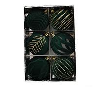 Trasforma il tuo spazio con questi affascinanti ornamenti rosso e verde, perfettamente dimensionati a 8 cm ciascuno (verde scuro)