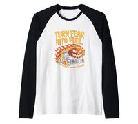 Trasforma la paura in carburante Halloween Maglia con Maniche Raglan