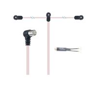 (Trasformatore a forcella) Antenna radio dipolo FM Flex tipo F da 75 Ohm con diversi adattatori per