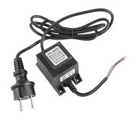 Trasformatore a LED, 24 V, AC/AC 15 W, IP68, trasformatore per luce subacquea, isolato con spina, driver LED esterno per illuminazione a LED e pompe per laghetti (nero)
