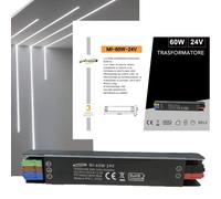 Trasformatore Alimentatore Ultra Slim DC 24V 60W ip67