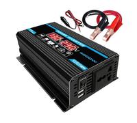 Trasformatore Auto Casa 4000W Onda Sinusoidale Pura Auto Inverter Potenza DC 12V A AC 220V 110V Trasformatore Tensione Doppia Presa Alimentazione USB Convertitore Inverter(Nero,12 V 110V)