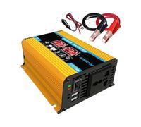 Trasformatore Auto Casa 4000W Onda Sinusoidale Pura Auto Inverter Potenza DC 12V A AC 220V 110V Trasformatore Tensione Doppia Presa Alimentazione USB Convertitore Inverter(Giallo,12 V 220V)