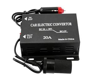 Trasformatore automobilistico, convertitore di corrente da 24 V a 12 V, adattatore per camion, riduttore di tensione per auto, convertitore, tipo di accendisigari per uso elettronico