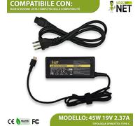 Trasformatore compatibile con Asus 0A001-00238500 ADP-45EB C 19V 2.37A 45W