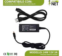 Trasformatore compatibile con Asus 90XB02YN-MPW000 N24W-01 AD2055320 24W 12V 2A