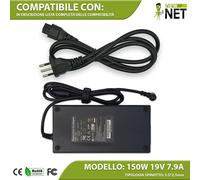 Trasformatore compatibile con Asus G75vw-as71 G71gx-rx05 G74sx-xn1 19V 7,9A 150W