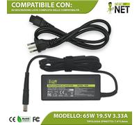 Trasformatore compatibile con HP ELITEBOOK 820 G2 M2D82UP 19,5V 3,33A 65W