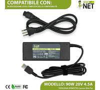 Trasformatore compatibile con Lenovo 0B46995 45N0248 ADLX65NLC3A 20V 4,5A 90W