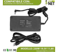 Trasformatore compatibile con MSI Creator P659SG-1292BE 230W 19,5V 11,8A