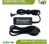 Trasformatore compatibile con Samsung Chromebook XE503C12K02US 12V 3,33A 40W