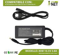 Trasformatore compatibile con Sony Vaio Duo 10 Pro 11 S13 40W 10,5V 3,8A