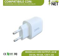 Trasformatore compatibile con Xiaomi A2 8 9 Mi 6 Mi A3 3,6 - 12V 1,5 - 3,4A 20W