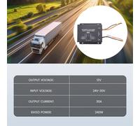 Trasformatore Convertitore Buck 24V A 12V 30A Per Auto Camion Autobus DVD
