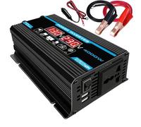 Trasformatore Convertitore Da 12 V A 220 V/110 V Adattatore Caricabatterie Protezione Multipla Doppio USB Trasformatore Tensione Inverter Potenza Display A LED 4000 W Inverter