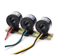 Trasformatore di corrente di precisione in miniatura da 3 pezzi, mini contatore elettrico di tipo ferroviario trifase impermeabile classe 0,5(50A(5A) 3PCS)