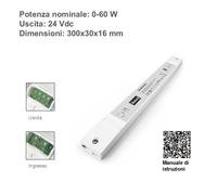 Trasformatore LED 12V 24V 48V 30W 60W 100W 150W 200W 250W Slim Alimentatore Led