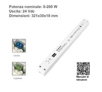 Trasformatore LED 12V 24V 48V 30W 60W 100W 150W 200W 250W Slim Alimentatore Led