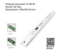 Trasformatore LED 12V 24V 48V 30W 60W 100W 150W 200W 250W Slim Alimentatore Led