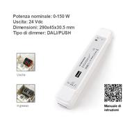 Trasformatore LED 12V 24V Dimmerabile DALI PUSH 15W 40W 60W 100W 150W 250W