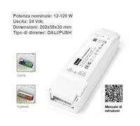 Trasformatore LED 12V 24V Dimmerabile DALI PUSH 15W 40W 60W 100W 150W 250W