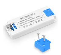 Trasformatore LED 30W 12V/1.5A - Adattatore a Tensione Costante 240V CA a 12V CC per Luci da Armadio, Strisce Luminose, Display e Lampadine G4, MR11, MR16