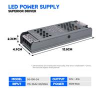 Trasformatore LED Alimentatore Driver AC 220V a DC 24V Interruttore Adattatore