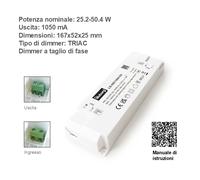 Trasformatore LED Dimmerabile 350mA 500mA 700mA 900mA 1050mA 12W 25W 40W IP20