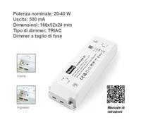 Trasformatore LED Dimmerabile 350mA 500mA 700mA 900mA 1050mA 12W 25W 40W IP20