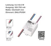 Trasformatore LED Dimmerabile DALI PUSH 10W 12W 20W 30W 40W 60W 100mA - 1400m...