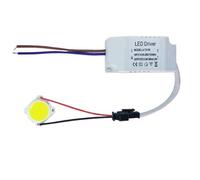 Trasformatore per LED, Alimentatore driver LED COB 3W-15W Illuminazione a corrente costante incorporata 85-265V 300mA Bianco(White,15W)