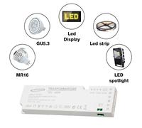 Trasformatore Slim 60W 6 Uscite Alimentatore 12V Tensione Costante Sensori Luci