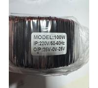TRASFORMATORE TOROIDALE AUDIO 230Vac - Sec. 25-0-25 V.ac. 100VA NUOVO