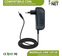 Trasformatore Universale compatibile con Ventole Modem Strisce LED 12V 2A 24W