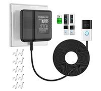 Trasformatore Video per Campanello 24 V/500 mA, Adattatore di Alimentazione per Campanello cavo di alimentazione AC nero accessorio Smart Home compatibile con Ring Video Campanello (5M)