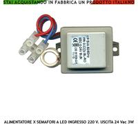 TRASFORMATORE X FOTOCELLULE INGRESSO 220 V USCITA 24 V 3 W ANTIRUMORE INGLOBATO