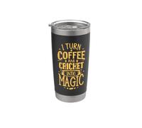 Trasformo caffè e cricket in un magico giocatore di cricket divertente Bicchiere termico in acciaio inox doppia parete