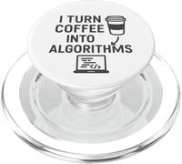 Trasformo il caffè in algoritmi - Divertente regalo per scienziati dei dati PopSockets PopGrip per MagSafe