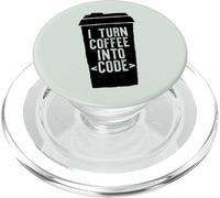 TRASFORMO IL CAFFÈ IN CODICE Web Developers Coding Meme SUL RETRO PopSockets PopGrip per MagSafe