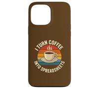 Trasformo il caffè in fogli di calcolo Divertente meme di lavoro d'ufficio Custodia per iPhone 13 Pro Max