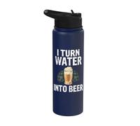 Trasformo l'acqua in birra Vestito da birraio appassionato Stainless Steel Insulated Water Bottle