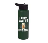 Trasformo l'acqua in birra Vestito da birraio appassionato Stainless Steel Insulated Water Bottle